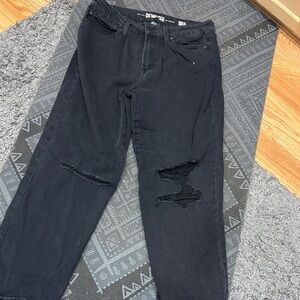 Rewash Men's Black Relaxed Jeans